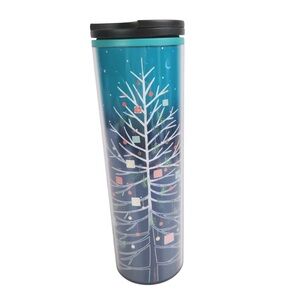 ✨Starbucks Christmas Tree Tumbler 16oz - Blue Ombre 2018 Holiday Collection NWT🎄